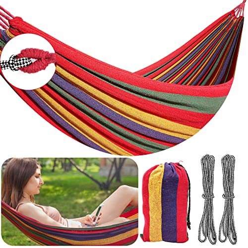 FORYNXHWIN Cotton Hammock - 190x100cm Outdoor Single  Assorted sizes