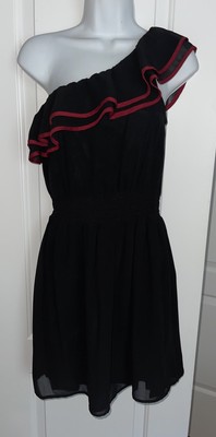 NWT Fashion Spy Varsity Game Day  black dress W/ Garnet Burgundy Trim Size M