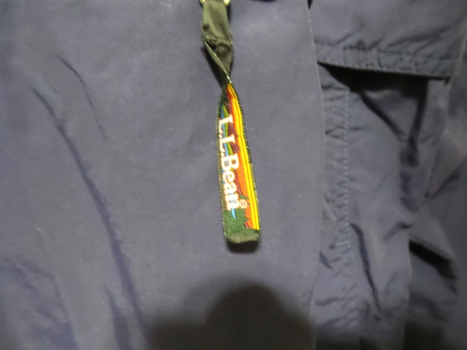 L.L.BEAN LARGE TALL PULLOVER JACKET MEN'S COLD WEATHER 0 AM49 WINDBREAKER BLUE - Image 4 of 4