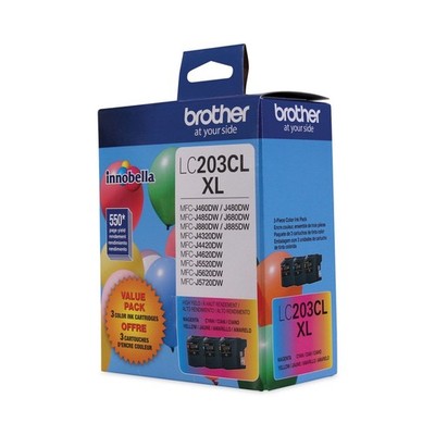Brother LC2033PKS 550 Page-Yield Innobella Ink - Cyan/Magenta/YL (3/Pack) New