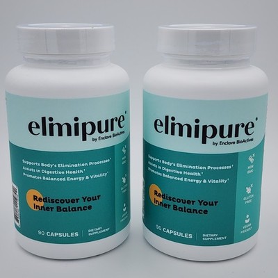 1-2 bottles Elimipure Gut Cleanse & Restore Supplement 90 capsules hot sealed