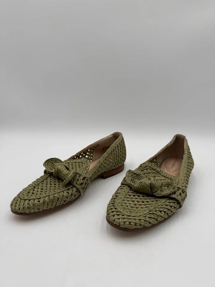 Charles David Olive Green Woven Loafers With Bow Detail Womens Size 8M - Image 2 of 4