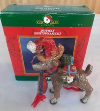 Kurt S Adler Snowfolk Snowtown Animals Reindeer Figure Christmas Winter