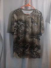 Real Tree Camouflage Camo Dri Fit Shirt Large 42/44