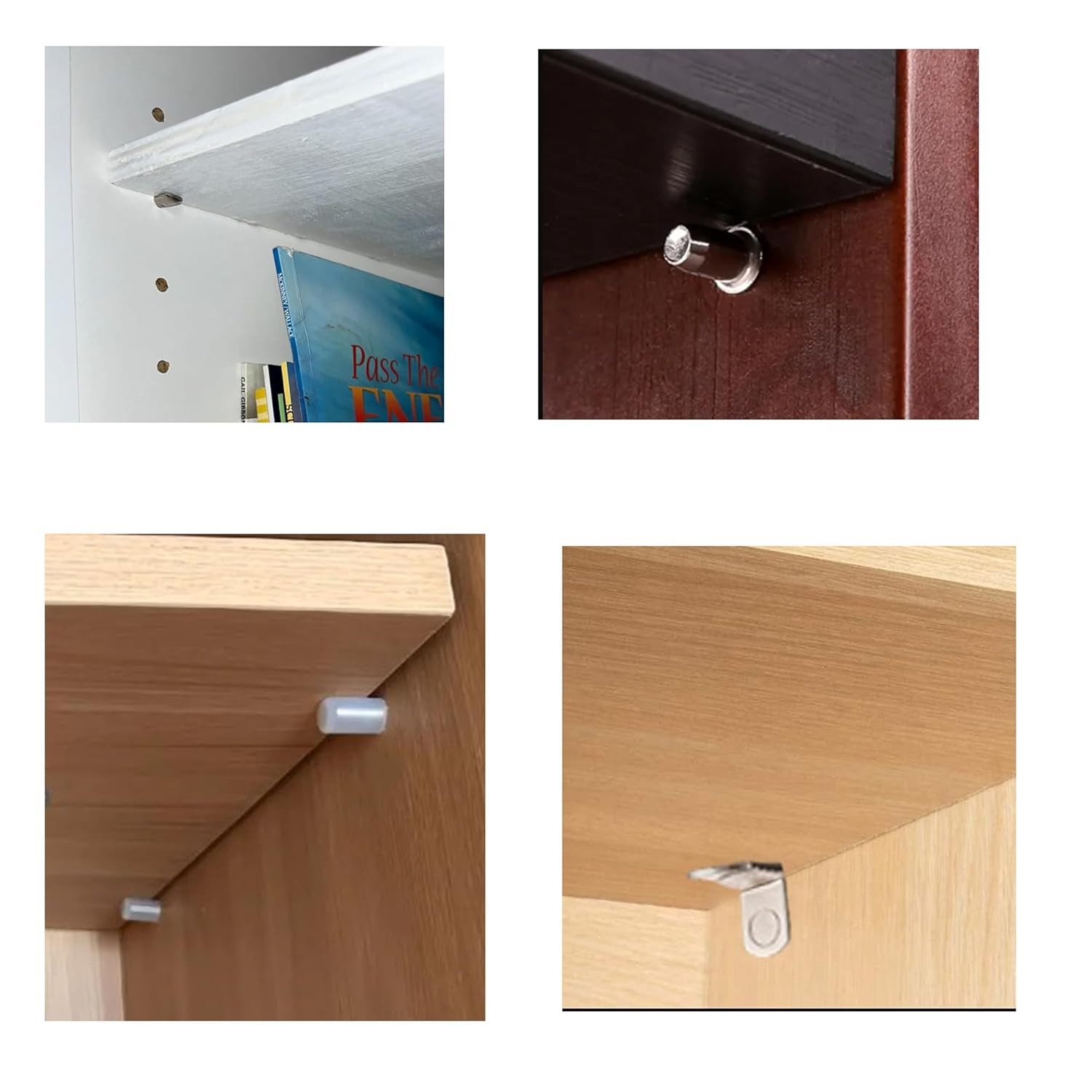 binifiMux 125Pcs Shelf Pins 4.5mm x 13mm, 5x16mm, 5x25mm, 6x16mm, 5x19mm 