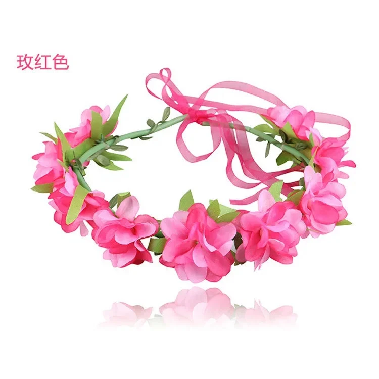 Blumenkranz Haarband Stirnband Haarschmuck Fotorequisiten Hochzeit Strand - Bild 3 von 4