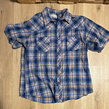 Wrangler Men's Plaid Short Sleeve Collared Button-Up Shirt w/ Pockets Est XL