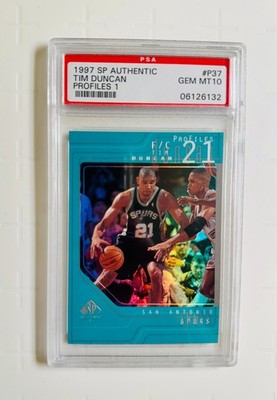 1997 SP Authentic Profiles #P37 Tim Duncan RC Rookie GEM MT PSA 10 | *LOW POP 5*