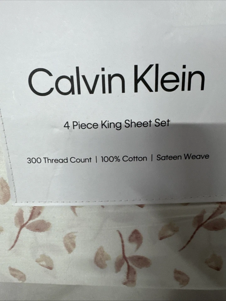 Набор простыней Calvin Klein цветочный королевский 300 нитей 100% хлопок - Изображение 2 из 4