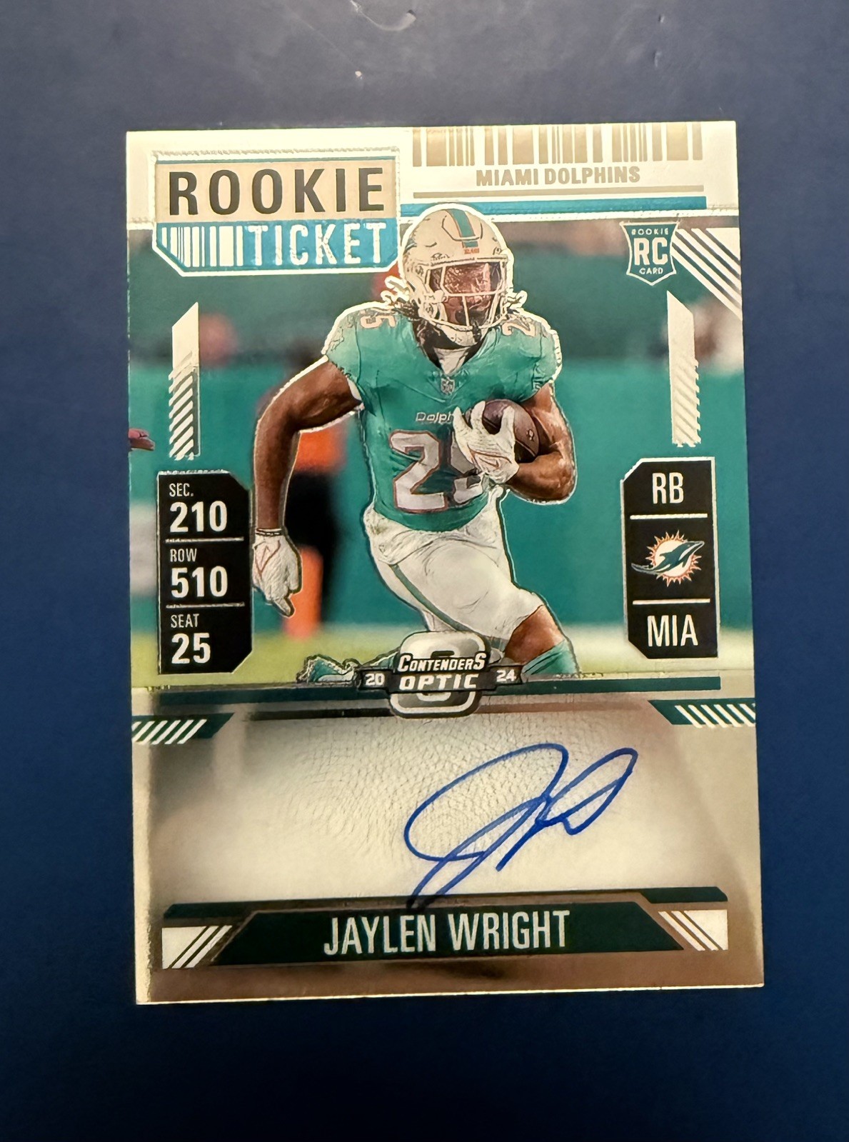 2024 Contenders Optic Rookie Ticket RPS Auto Jaylen Wright