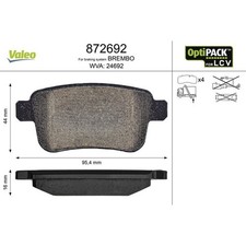 VALEO BREMSBEL&Auml;GE SATZ HINTEN passend f&uuml;r MERCEDES-BENZ CITAN RENAULT KANGOO 