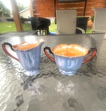 Noritake Lusterware Open Creamer And Sugar Set Porcelain