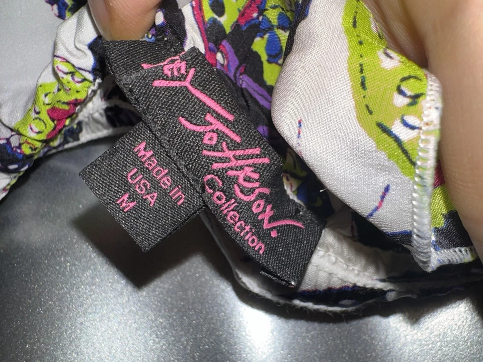 VESTIDO MAXI Colección BETSEY JOHNSON 100% SEDA MARIPOSA VOLANTES EN CAPAS Talla M Foto 4 de 4