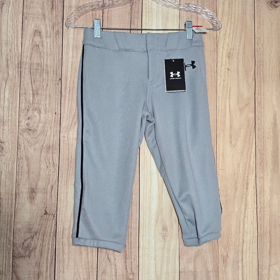 Pantalón de béisbol Under Armour gris suelto día del juego braguita pequeño juvenil nuevo con etiquetas Foto 4 de 4
