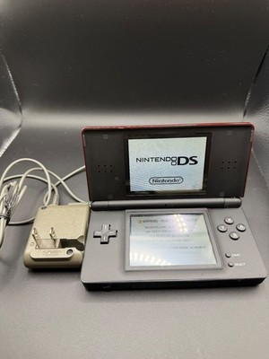 Nintendo DS Lite Crimson Handheld System, Red/Black, Stylus/Charger, Brain Games