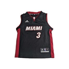 Dwayne Wade Jersey Boy s Small Kids Adidas Miami Heat 3 NBA Basketball Poly