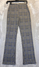 Urban Outfitters Pants Women's XS Houndstooth Plaid Straight Leg Stretch Casual