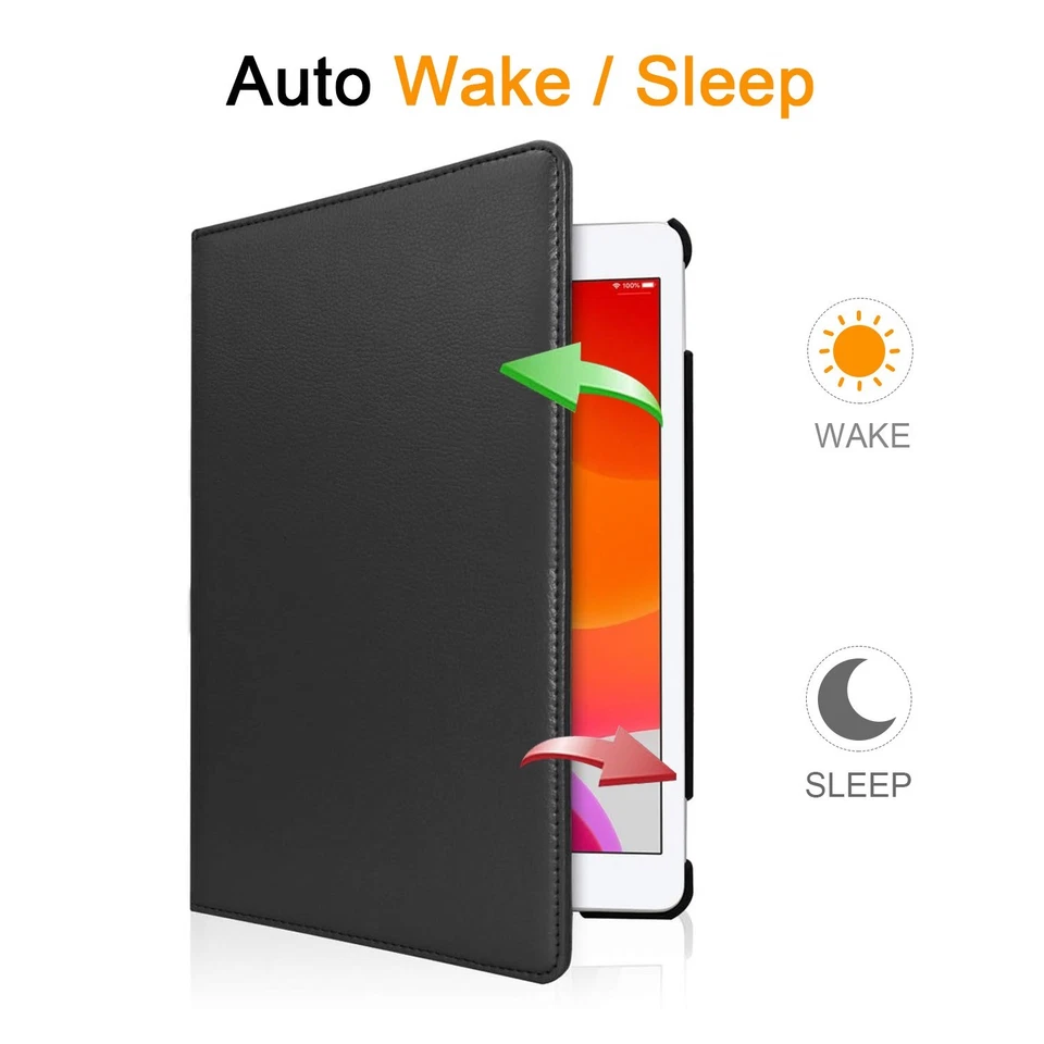 Funda de 11 pulgadas giratoria 360 grados de cuero PU para Apple iPad 11th A16 2025 Foto 3 de 4