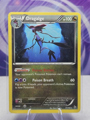 Dragalge 71/106 Rare Flashfire Pokemon MP