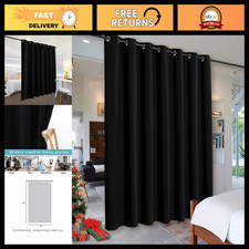 Blackout Room Divider Curtain - Thermal Insulated Sliding Door Privacy Panel
