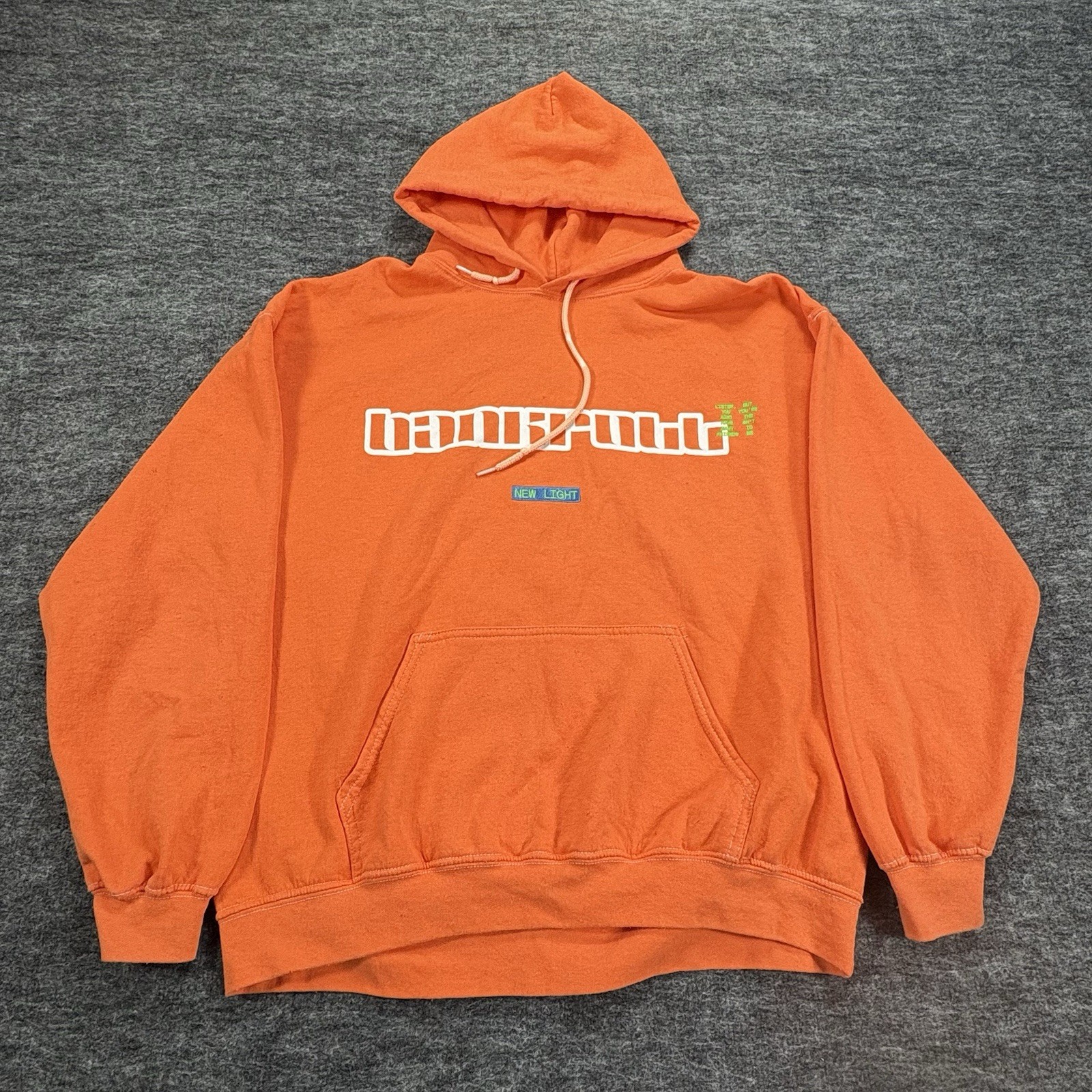 Brockhampton Bankroll Hoodie Men’s M Orange Graphic Streetwear Rap Merch
