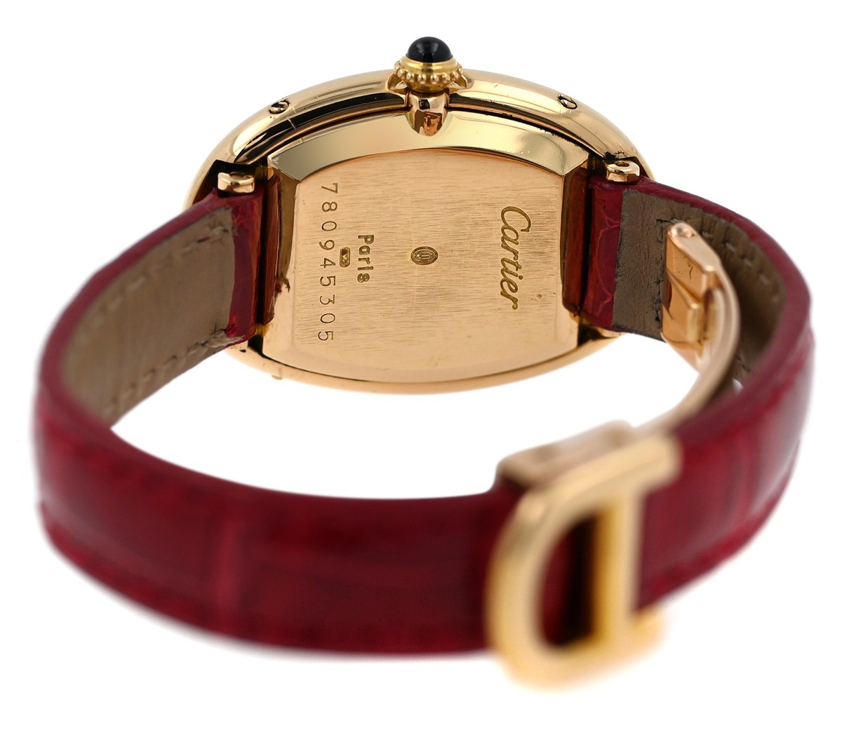 Cartier Baignoire 78094 White Dial 30 Gr. 18K Gold 22MM Ladies