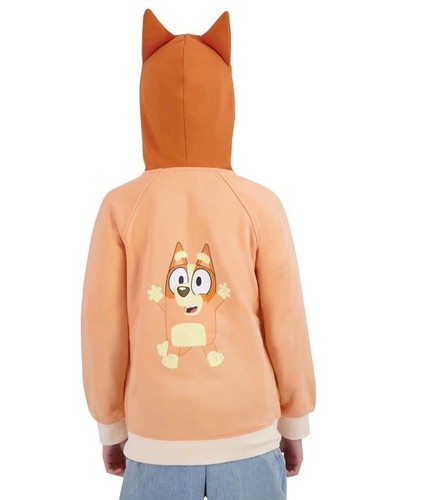 Bingo Bluey Character Jacket Hoodie Zip-up Size 8 Orange NEW - Picture 9 of 12