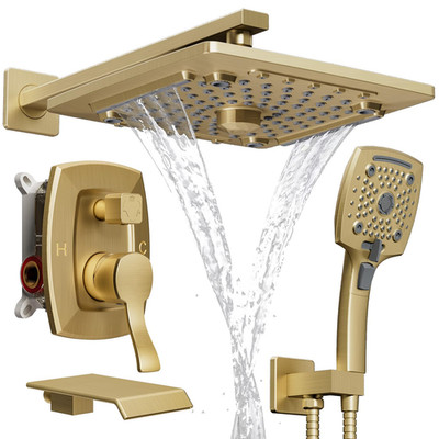 Ello&Allo Elloallo Bathroom Shower Faucet Set Mixing Valve And Trim Kit