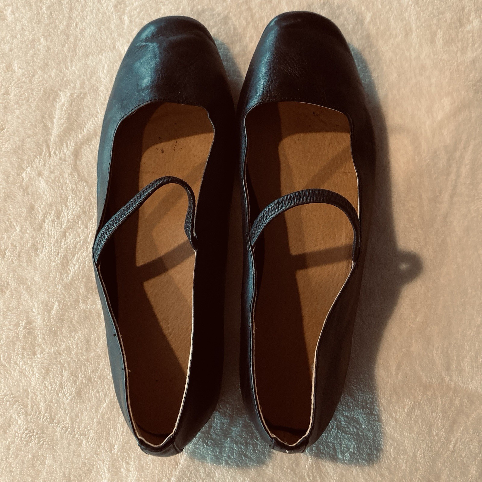 Madewell The Greta Ballet Flat Mary Jane Elastic Strap Women's Black Size US 9.5