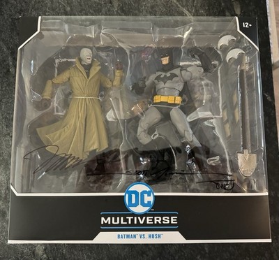 Jim Lee signed McFarlane Toys Batman vs. Hush 7'' Action Figures 2 Pack 3x Signed