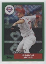 2017 Topps Silver Pack 1987 Design Chrome Green 127/150 Aaron Nola #87-AN 01i1