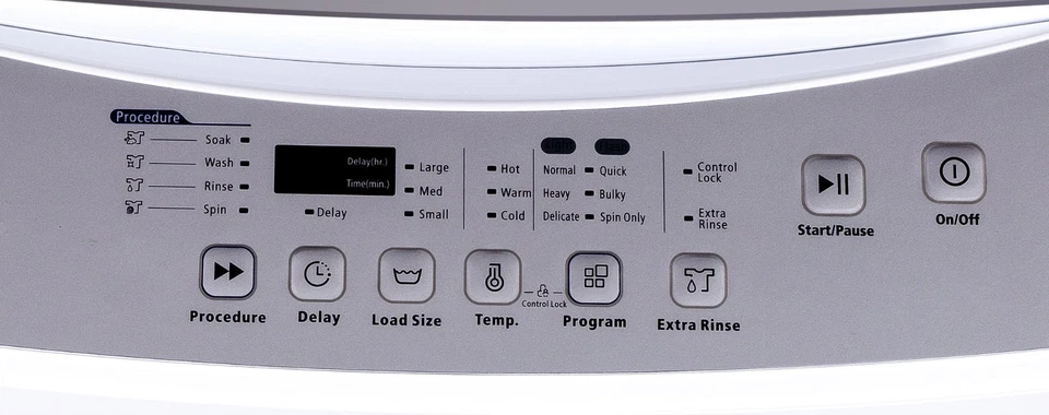 Lavadora de carga superior portátil Hamilton Beach 2,1 pés cúbicos banheira de aço inoxidável 6 ciclos branca - Imagem 2 de 4