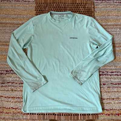 #ad Patagonia Capilene Shark Logo Graphic Long Sleeve Shirt Crew Neck Medium M $59.75