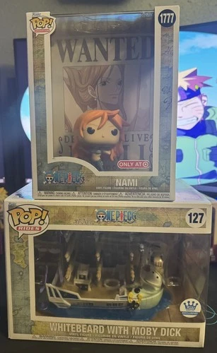 One Piece Funko Pop: Whitebeard with Moby Dick & Wanted Poster Nami