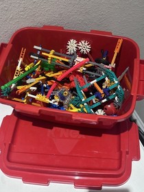 K&rsquo;NEX Knex Building Set Lot Hard Case, Bin Assorted Pieces, Viper Coaster