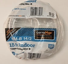 Cerromax  15 ft indoor Copper Building Wire NM-B 14/2 AWG