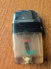 Rare Golf Canada Scripto Vu Lighter, Black, Red Shirt