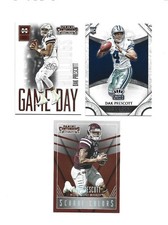 2016  3-Card Rookie Lot Dak Prescott Crown Royal #93 Panini Contenders #16 & #25