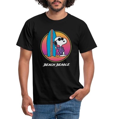 Peanuts Snoopy Cool Surfen Strand Urlaub Männer T-Shirt