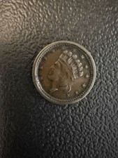 1864 Civil War Token - Union For Ever - Indian Princess - Union Shield