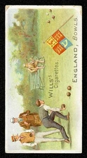1900 ENGLAND, BOWLS W.D. & H.O. Wills Sports Of All Nations THREE CASTLES #8