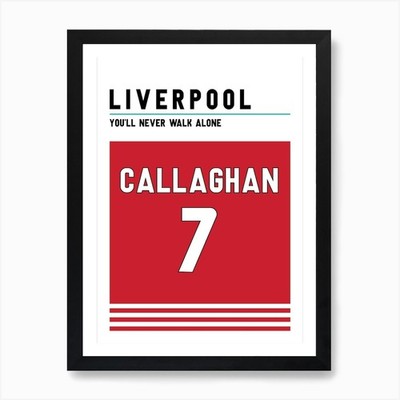 Ian Callaghan Liverpool Trikot Kunst Gerahmtes Wandbild Poster Leinwanddruck Bild