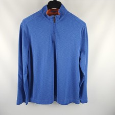 Johnston  Murphy Shirt Mens XXL Blue 1/4 Zip Performance Pullover