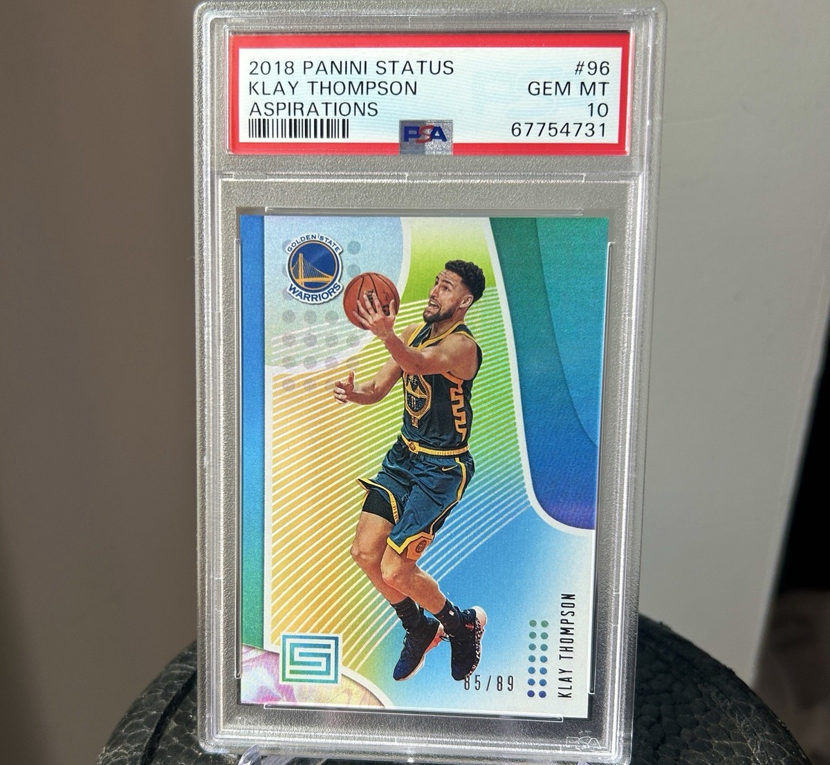 2018 -19 Panini Status Klay Thompson Aspirations /89 PSA 10 POP 1 