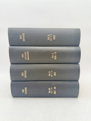 LOT OF 4 custom bound DOC SAVAGE Books Comics Pulp Magazines RARE