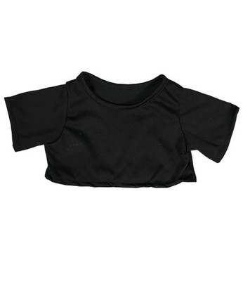 Black T-Shirt Teddy Bear Clothes Fits Most 14''-18'' Build-a-bear and Make Your Ow