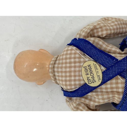 Shackman Vintage Opa Puppe 7 Zoll Overalls Porzellankopf Japan möglich - Bild 5 von 5