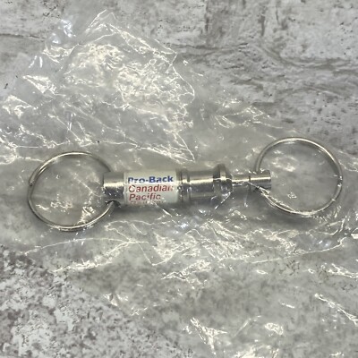 Vtg Canadian Pacific Railway Pro-Back Key Ring Railroad Souvenir ...