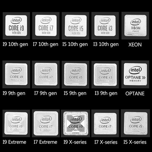10th Generation Intel Core i9 i7 i5 i3 CPU Metal Sticker Laptop Logo Sticker_wf - Picture 6 of 16