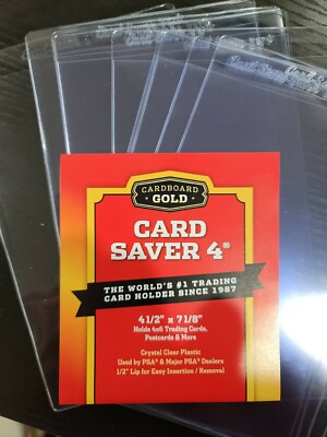 10 New Cardboard Gold Card Saver 4 Semi Rigid For PSA BGS Grading